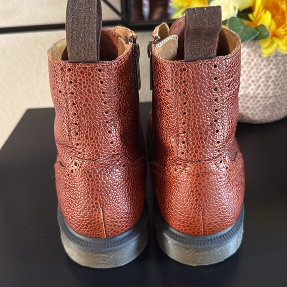 DR. MARTENS Brown Leather Side Zip Ankle Boots - Picture 10 of 14